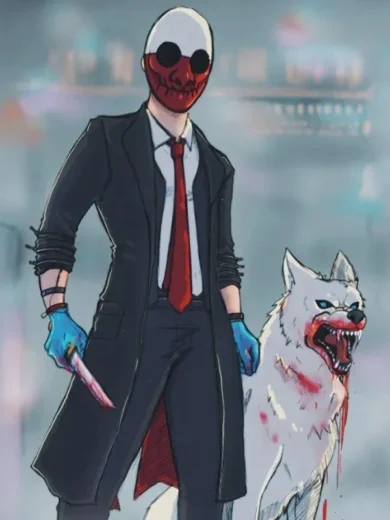 Payday 3 Wolf Ulf Black Costume Coat