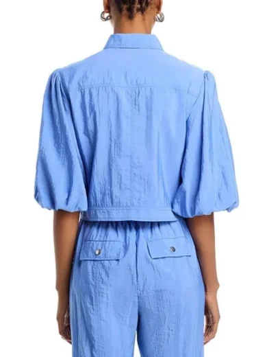 The View 2025 Joy Behar Blue Puff Sleeve Jacket