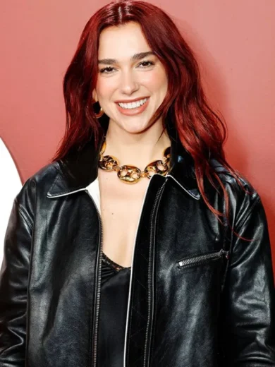 Dua Lipa GQ Men of the Year Awards Leather Jacket