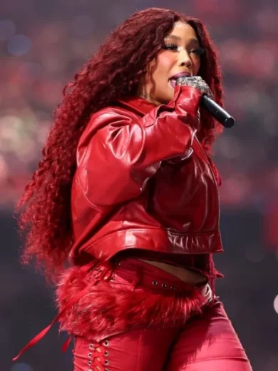 SB LIX Halftime Show SZA Leather Jacket