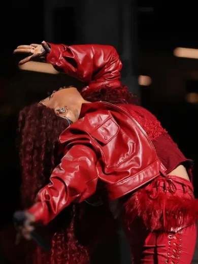 SB LIX Halftime Show SZA Leather Jacket