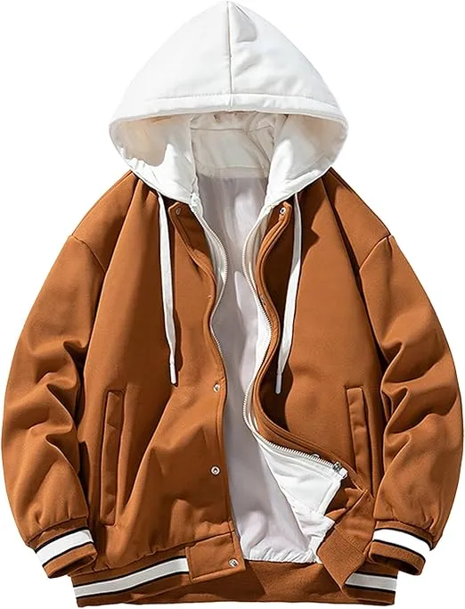 Men’s Colorblock Suede Varsity Jacket