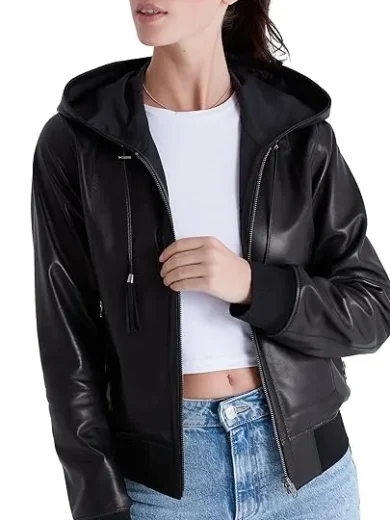Womens Reversible Faux Leather Jacket