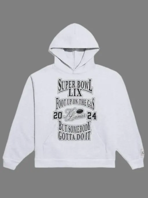 Kendrick Lamar Super Bowl LIX Foot Up On The Gas Hoodie