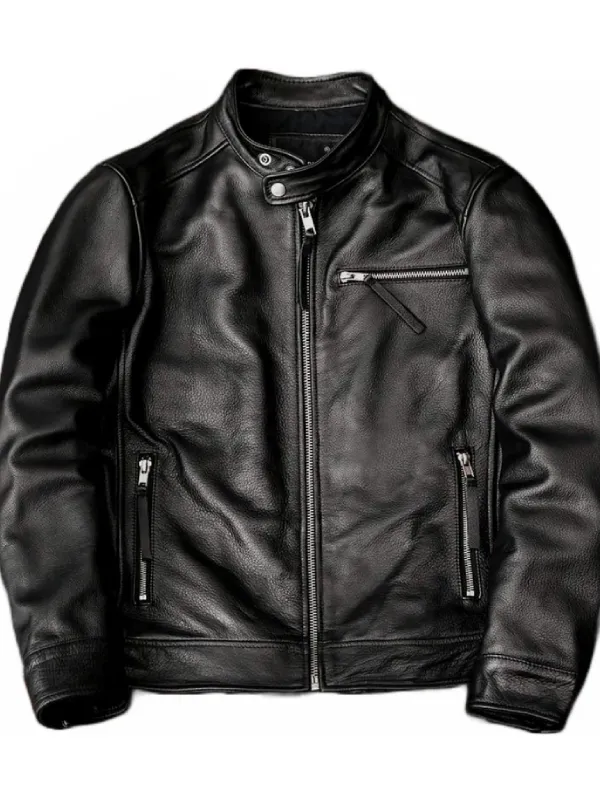 Men’s Real Leather Biker Jacket