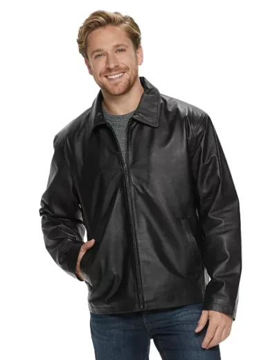 Mens Vintage Black Leather Jacket