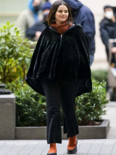 Only Murders in the Building S02 Mabel Mora Black Cape Jacket