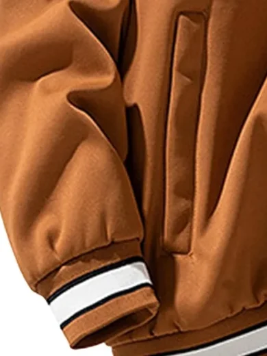 Men’s Colorblock Suede Varsity Jacket