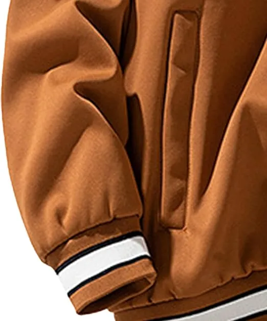 Men’s Colorblock Suede Varsity Jacket