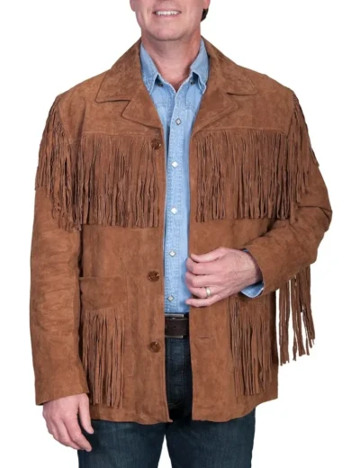 Men’s Scully Fringed Suede Leather Jacket