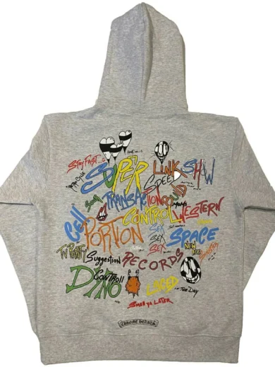 Chrome Hearts Multi Color Cross Cemetery Hoodie