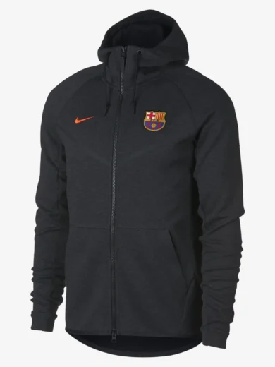 Fc Barcelona Black Tech Fleece Jacket