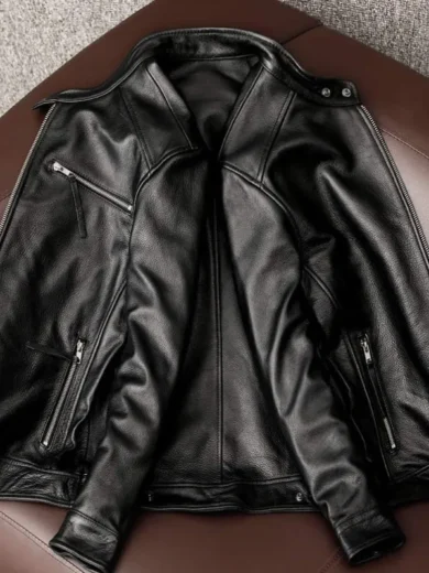 Men’s Real Leather Biker Jacket