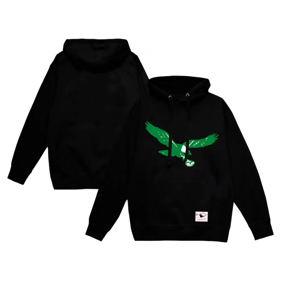 Mitchell & Ness Black Philadelphia Eagles Vintage Black Hoodie