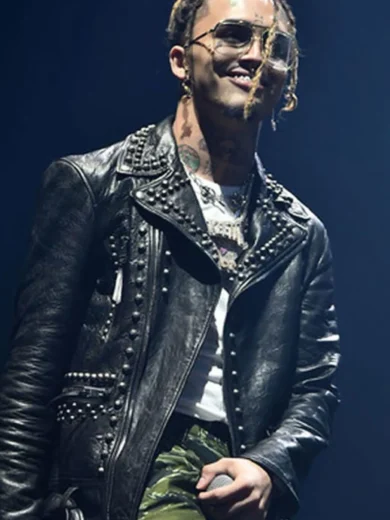 Lil Pump Studded Leather Jacket