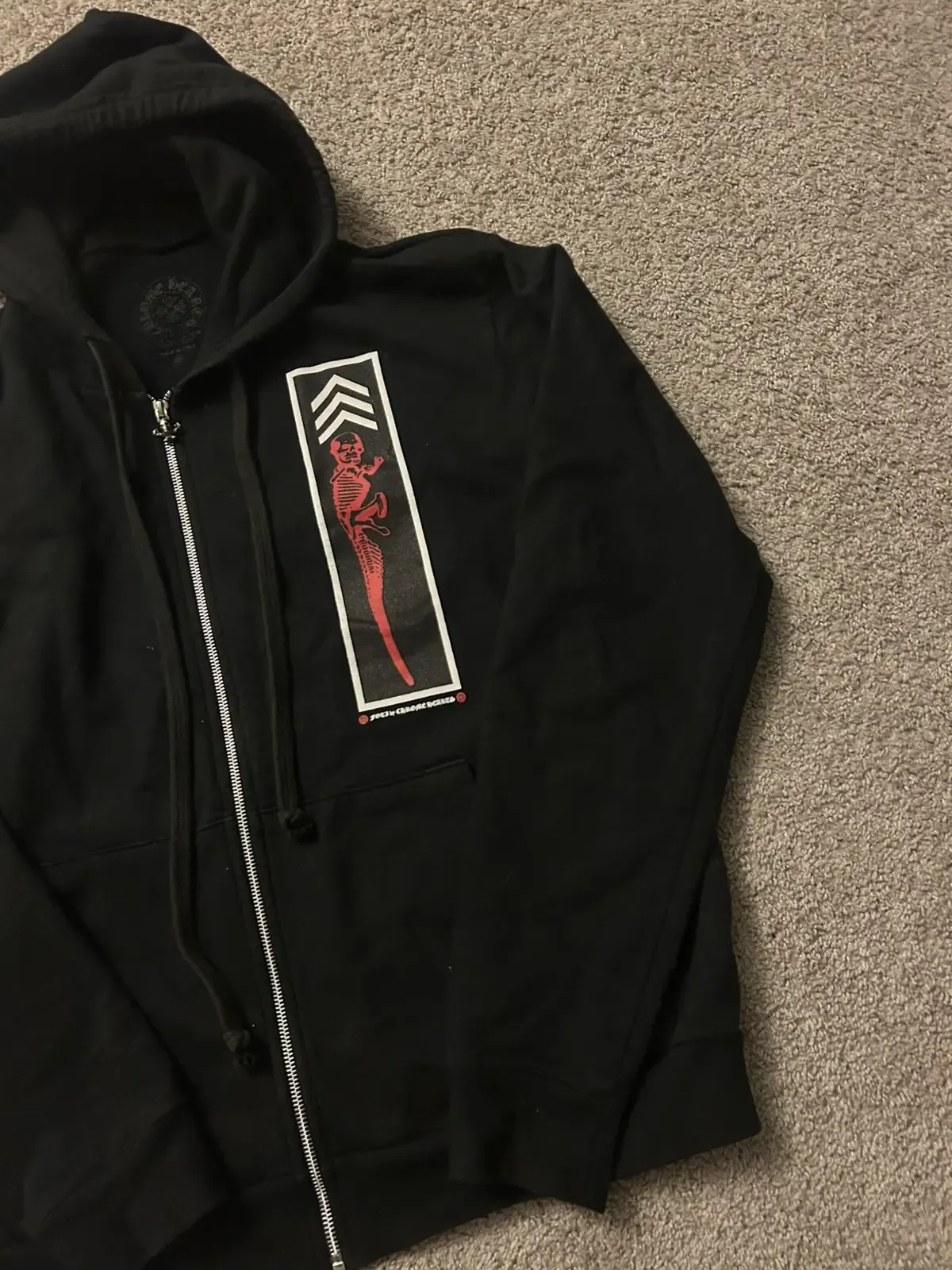 Chrome Hearts Foti Jarvis Block Zip Hoodie Black