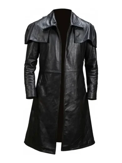 A7 Vegas Veteran Ranger Armor Duster Leather Black Coat