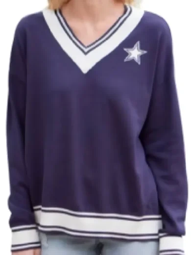 Americas Sweethearts Dallas Cowboys Cheerleaders Victoria Kalina Navy Sweater