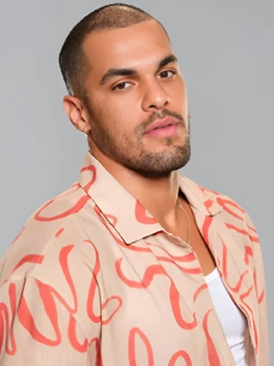 Destination X 2025 Josh Martinez Beige/Orange Swirl Print Shirt