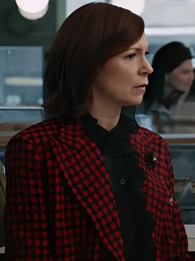 Elsbeth S2 Carrie Preston Red Check Tweed Blazer