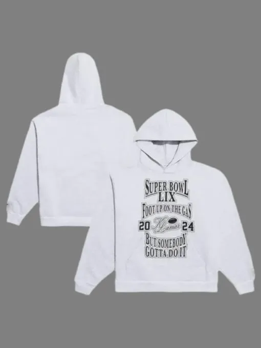 Kendrick Lamar Super Bowl LIX Foot Up On The Gas Hoodie