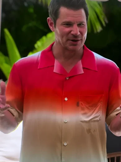Perfect Match S3 Nick Lachey Orange Ombre Shirt