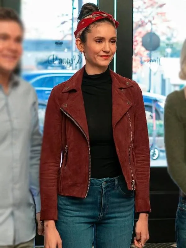The Out-Laws Nina Dobrev Suede Biker Jacket