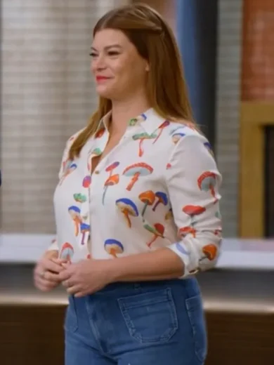 Top Chef S21 Gail Simmons Mushroom Print Shirt