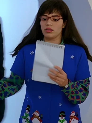 Ugly Betty 2024 America Ferrera Blue Cardigan