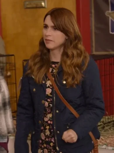 Welcome To Flatch S02 Aya Cash Blue Quilted Jacket