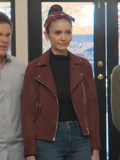 The Out-Laws Nina Dobrev Suede Biker Jacket