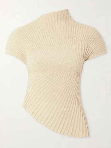 The Today Show 2025 Kaylee Hartung Asymmetric Knit Top