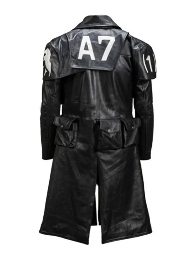 A7 Vegas Veteran Ranger Armor Duster Leather Black Coat