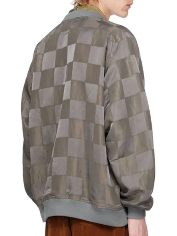 Brilliant Minds Aury Krebs Checkered Bomber Jacket