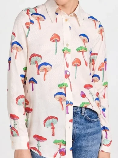 Top Chef S21 Gail Simmons Mushroom Print Shirt