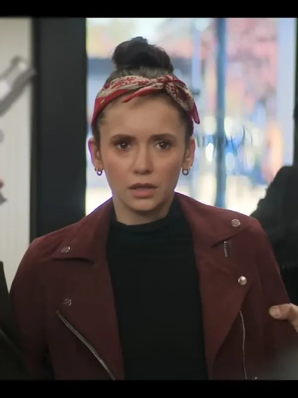 The Out-Laws Nina Dobrev Suede Biker Jacket