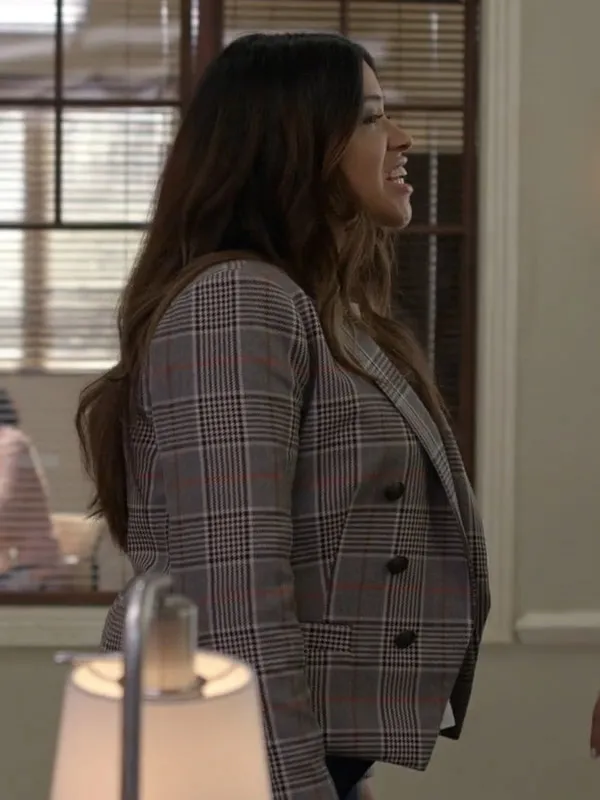 Not Dead Yet 2023 Gina Rodriguez Plaid Blazer