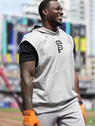 SF Giants Gray Sleeveless Hoodie