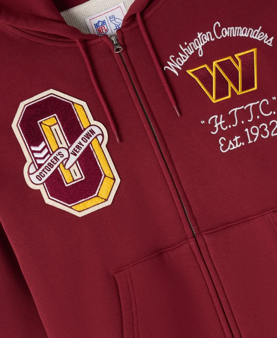 OVO Washington Commanders Waffle Lined Hoodie