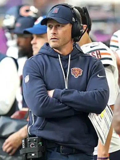 Ben Johnson Chicago Bears Sideline Hoodie