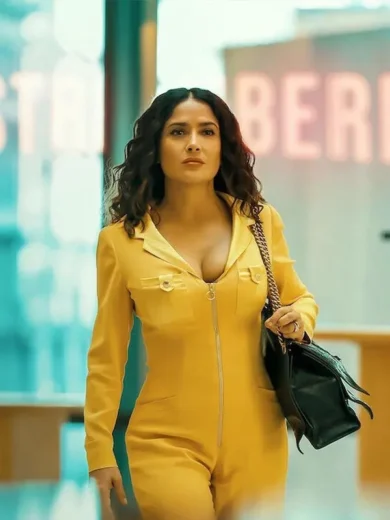 Salma Hayek Black Mirror 2023 Yellow Jumpsuit