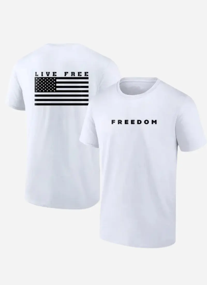 Charlie Kirk Freedom White T-shirt