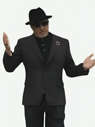 Sylvester Stallone Tulsa King Purple Suit