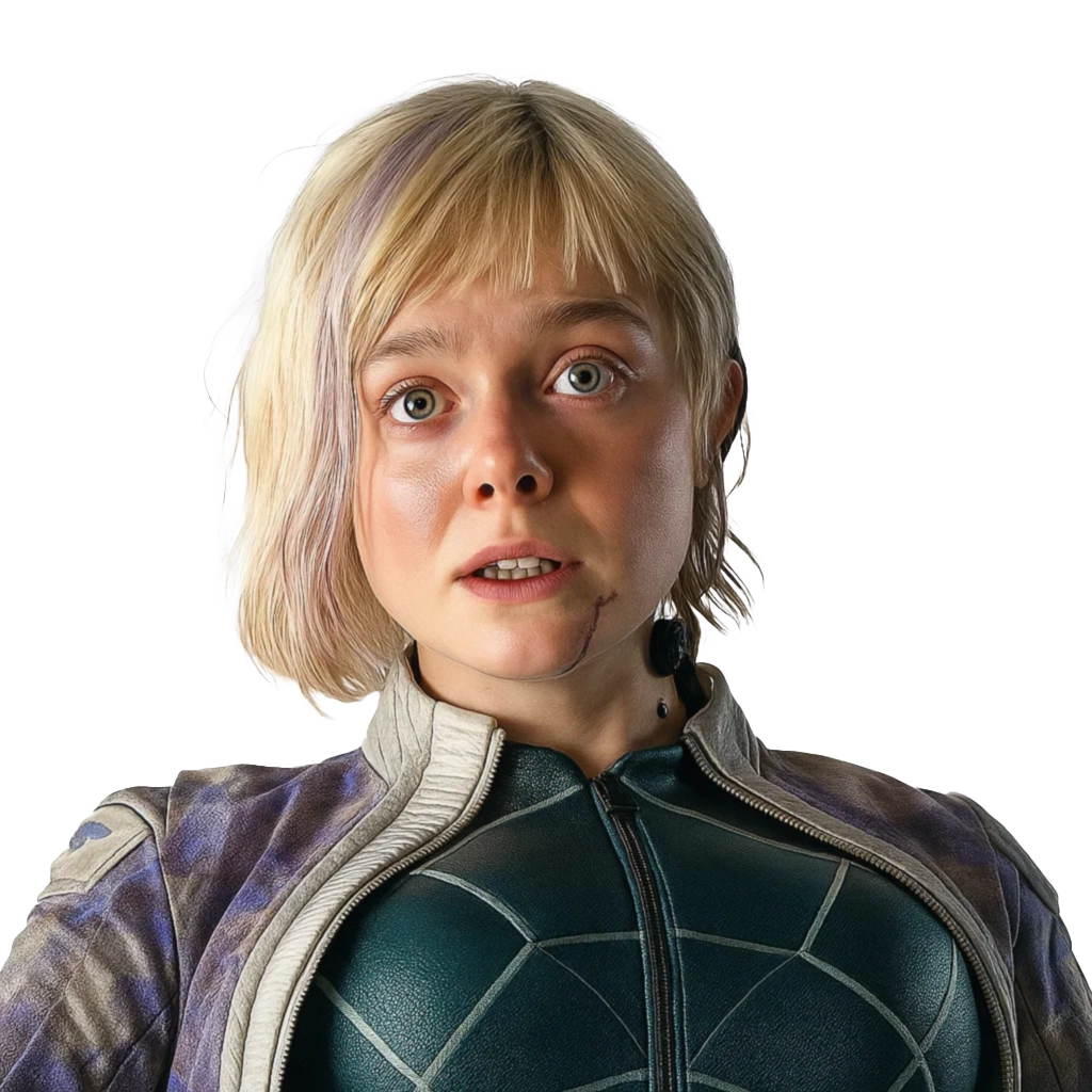 Elle Fanning Predator Badlands Jacket