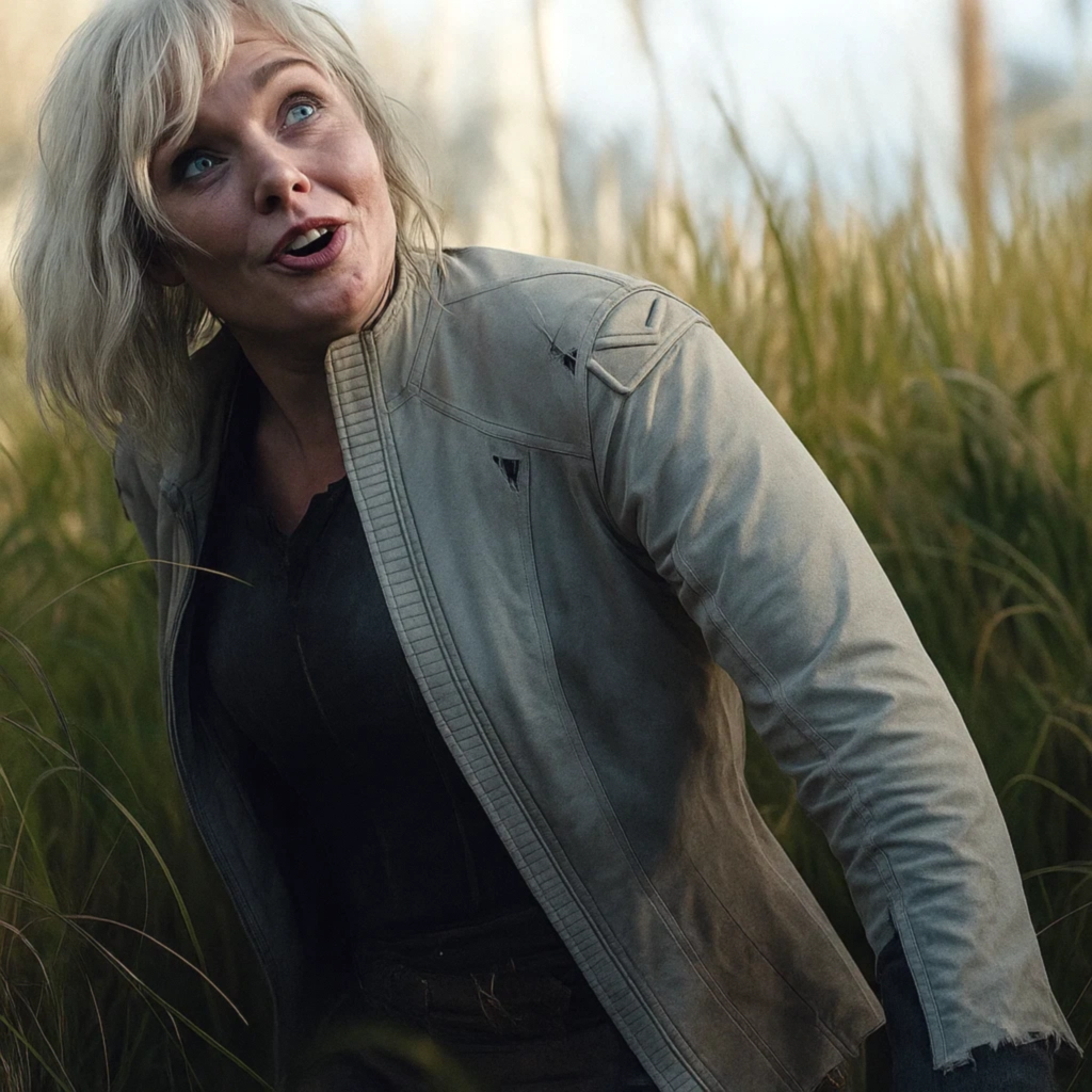 Elle Fanning Predator Badlands Jacket