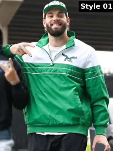 Exclusive Eagles Kelly Green Starter Jacket