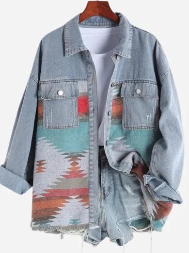 Greys Anatomy S22 Adelaide Kane Print Denim Jacket