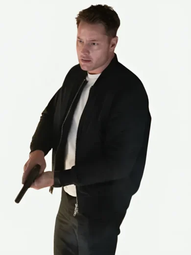 Justin Hartley Tracker S02 Black Bomber Jacket