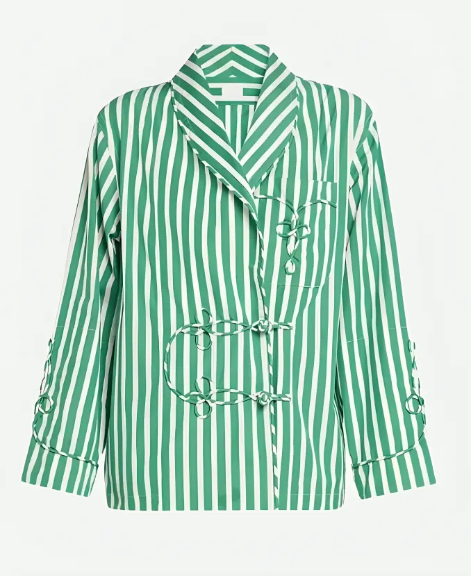 Emily in Paris S05 Lily Collins Striped Jacket