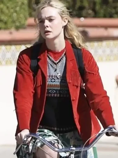 Margo’s Got Money Troubles Elle Fanning Fringe Jacket